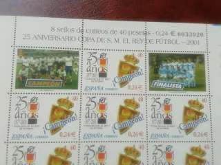 Sellos España Copa Rey Fútbol 2001