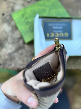 Monedero Gucci GG Beige y Marrón