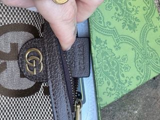 Monedero Gucci GG Beige y Marrón