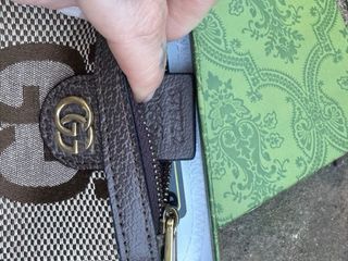 Monedero Gucci GG Beige y Marrón