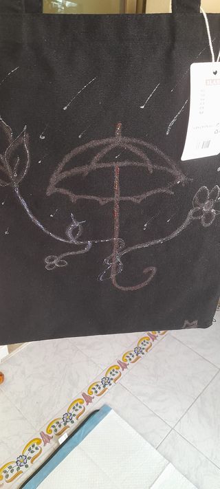 Bolso Tote Pintado a Mano Único NUEVO
