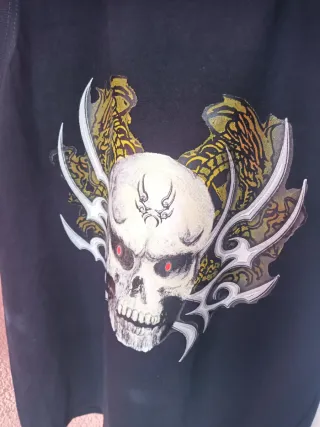 sin mangas Vest Talla M Calavera retro