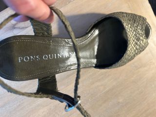 Lons Sandalias Cuña Verde Oliva usados 1 vez