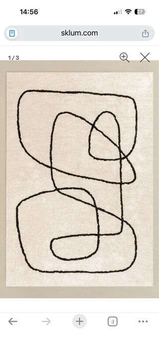 Tappeto beige e nero 200x300