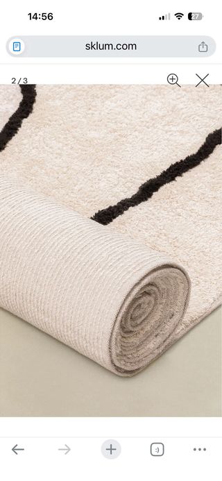 Tappeto beige e nero 200x300