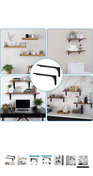 2 Soportes Estantería Metal L 16/18 Pulgadas- nuev