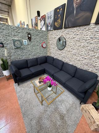 Sofá Rinconera Gris Oscuro