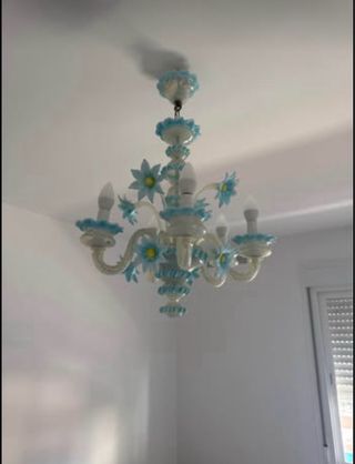 Pareja de Lámparas Murano Cristal Vintage Italiana