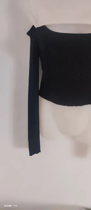 T-shirt donna manica lunga bicolore