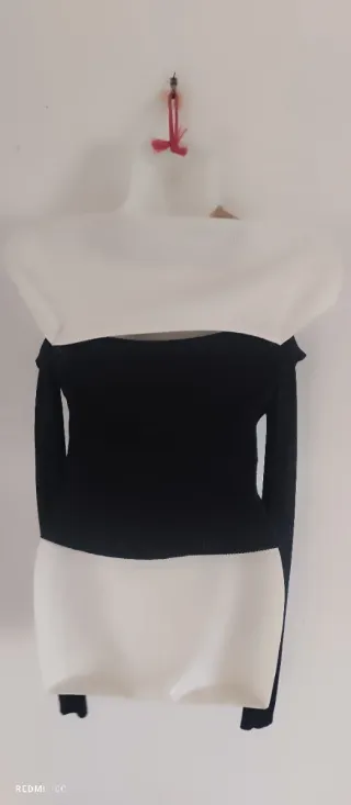 T-shirt donna manica lunga bicolore