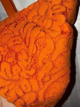 Top Corto Zara Encaje Naranja