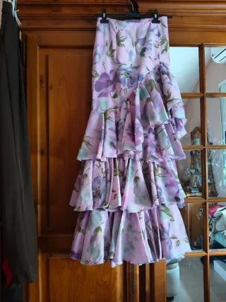 Traje Flamenca Rosa y Morado