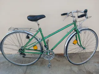 Bicicleta verde clásica