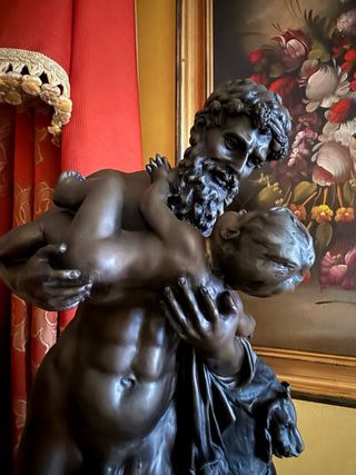 Statua Bronzo Ercole e Dionisio Firmata M. Ma