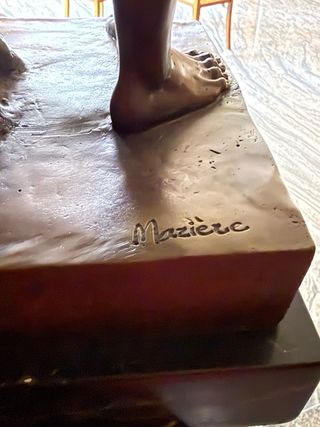 Statua Bronzo Ercole e Dionisio Firmata M. Ma