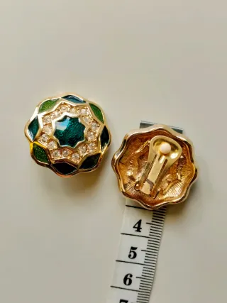Pendientes vintage de diseño con esmaltes Leritz