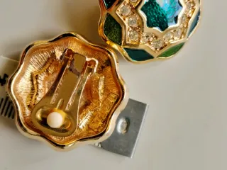 Pendientes vintage de diseño con esmaltes Leritz