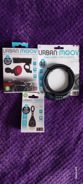 Pack Luces y Candado Urban Moov Bici/Patinete