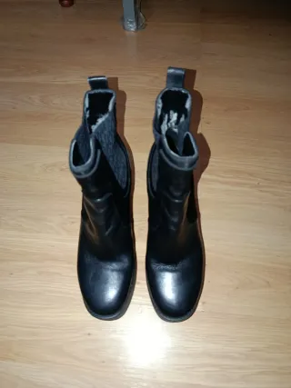 Botines negros plataforma tacón grueso