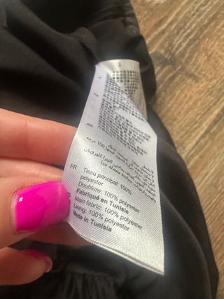 Falda Sandro Ruffle Satén Negra