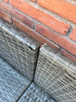 Sofá modular exterior 4 piezas con cojines