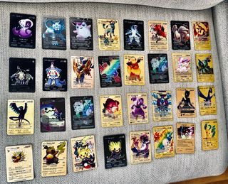 32 Cartas Pokémon Metálicas Colección