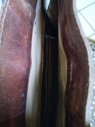 Borsa vintage in pelle marrone