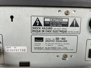 Sansui SE-80 Equalizzatore Grafico Stereo Nero