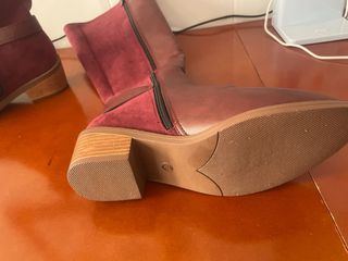 Botas altas burdeos marrón y burdeos