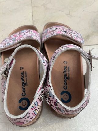 Sandalias niña Conguitos Talla 32 Unicornios