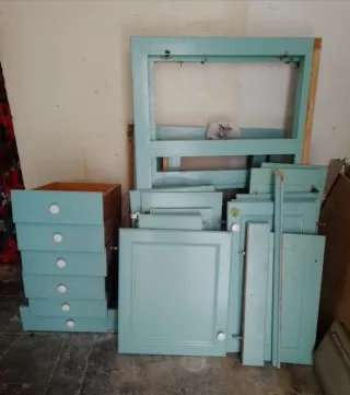 Mueble de cocina madera y metal