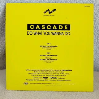 Cascade - Do What You Wanna Do 12" 1992 VG++/NM