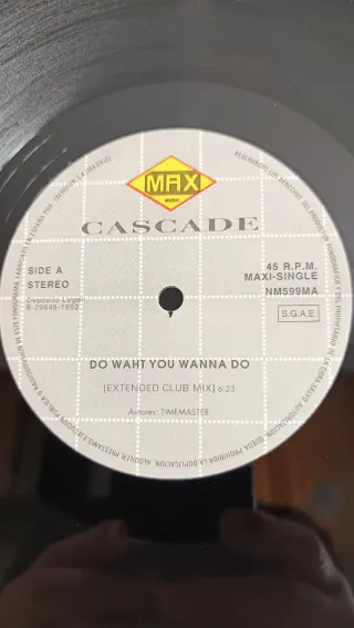 Cascade - Do What You Wanna Do 12" 1992 VG++/NM