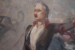 José Villegas - Óleo firmado - Roma, 1892