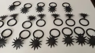 20 Anillas para Cortina Sol Negro