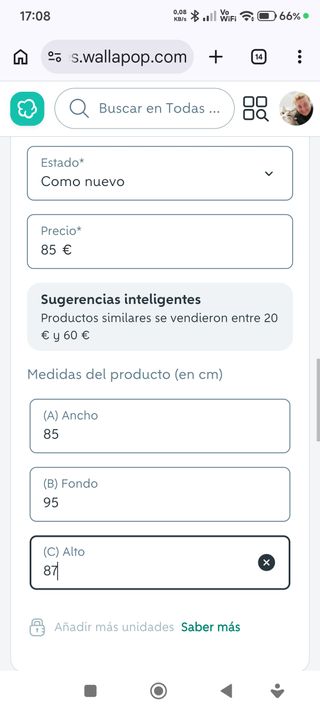 Sillón cama azul de tela.