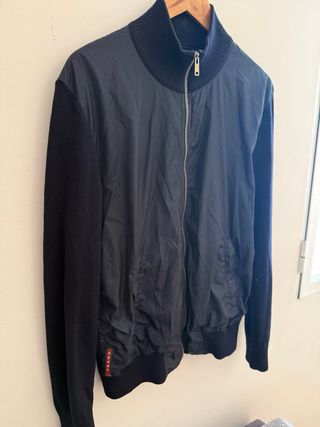 Cazadora Prada Negra Hombre