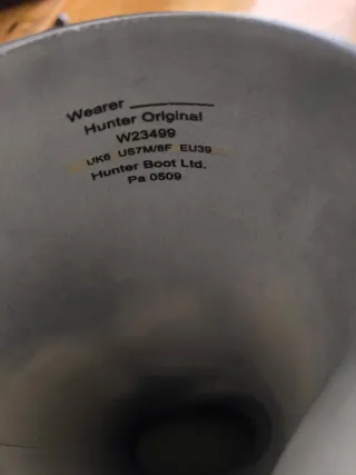 Botas Hunter Negras Talla 39