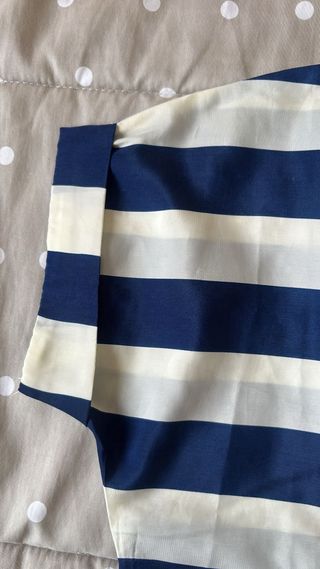 Blusa Top Rayas Azul y Blanco Talla Única
