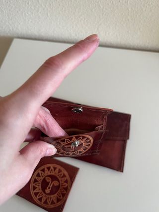 Cartera monedero piel con sol nueva sin usar