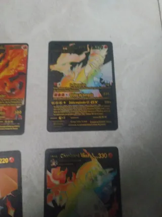 Cartas Pokémon Charizard, Pikachu, Gengar