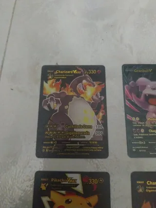 Cartas Pokémon Charizard, Pikachu, Gengar