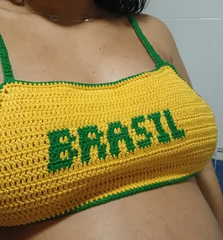 Top tejido Brasil S/M