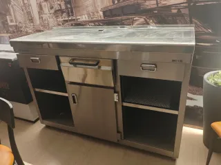 Mueble cafetero acero inoxidable