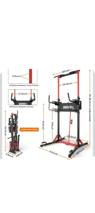 Barra de dominadas plegable ONETWOFIT