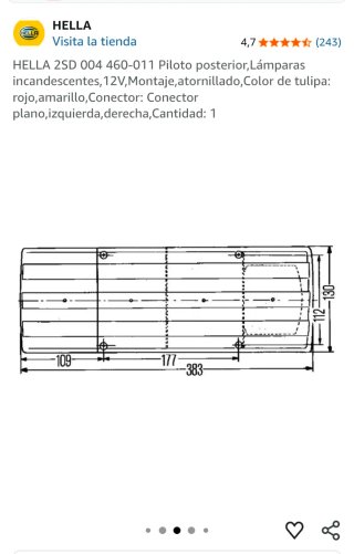 Piloto trasero HELLA 2SD 004 460-011