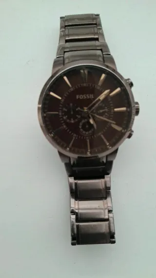 Reloj Fossil Unisex Marrón y Gris