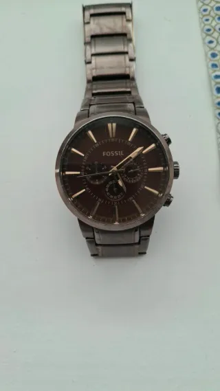 Reloj Fossil Unisex Marrón y Gris