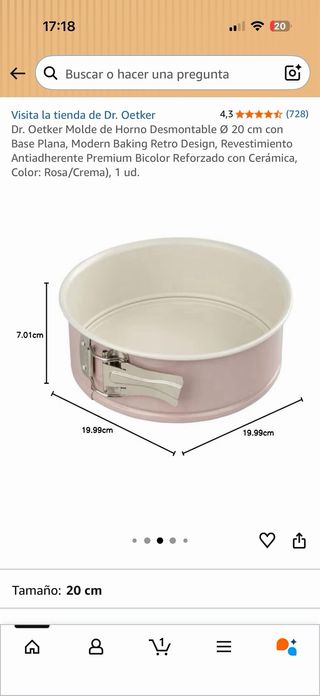 Molde Desmontable Ø 20 cm Dr. Oetker