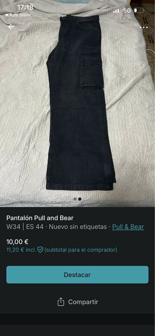 Pantalón cargo Pull&Bear W34